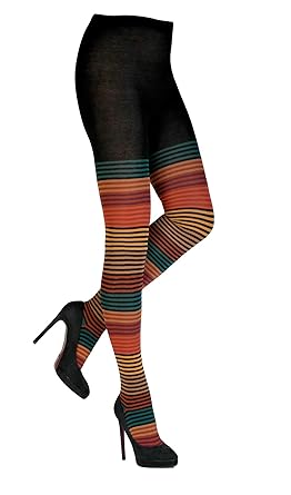 CRÖNERT Damen Strumpfhose Strickstrumpfhose Multiringel 72802