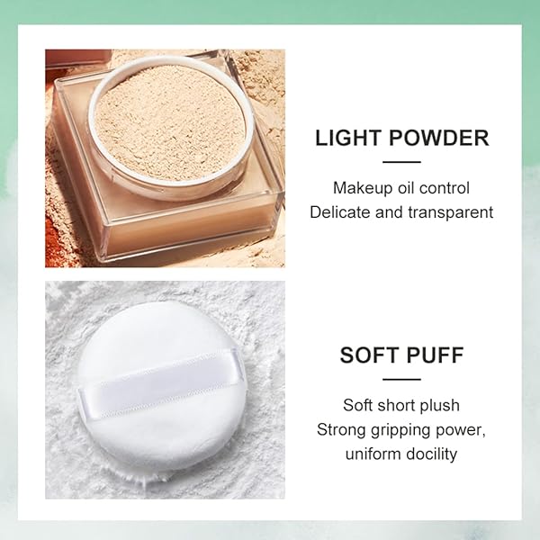MAEPEOR SETTING POWDER 8 COLORS SMOOTH AND LIGHTWEIGHT MATTE FACE POWDER FOR BRIGHTENING AND SETTING MAKEUP WITH FACE PUFF (1.76 OZ, P04 WARM ORANGE)