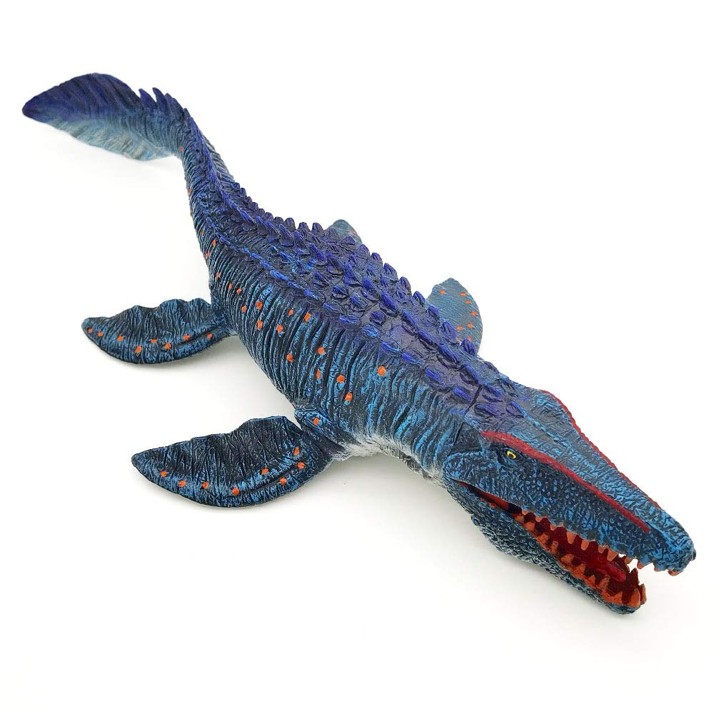 SIENON Jurassic Mosasaurus Toy 34cm, Realistic Marine Dinosaur Figures, Large Ocean Dinosaur Figurine, Plastic Hand-Painted Tylosaurus Model for Bath Pool Toy, Cake Topper, Collection
