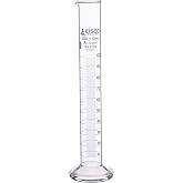 Graduated Cylinder, 100ml - Class A Tolerance &plusmn;0.50ml - Round Base - Blue Graduations - Borosilicate 3.3 Glass - Eisco Labs