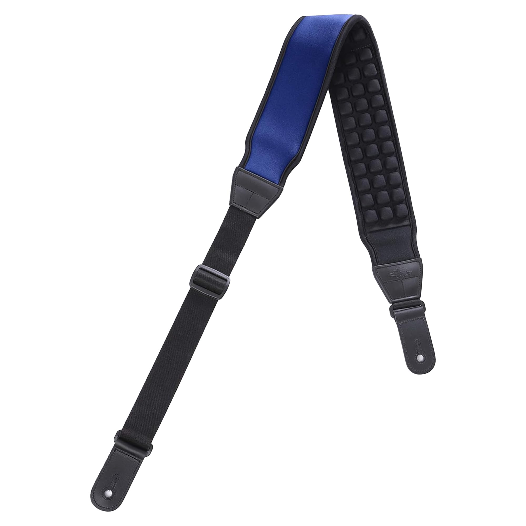 KLIQ Music Gear AirCell Guitar Strap for Bass & Electric Guitar with 3" Wide Neoprene Pad and Adjustable Length (Regular, Navy)