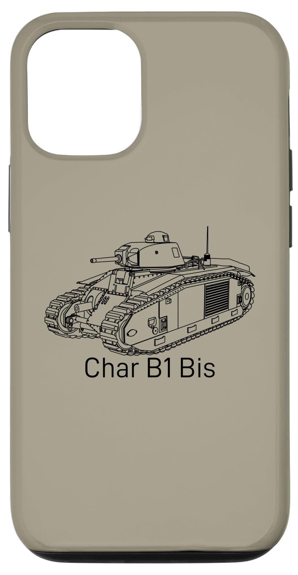 iPhone 13 Char B1 Bis French WW2 Heavy Tanks Diagram Case
