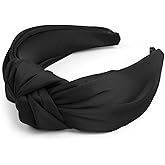 TERSE Knotted Headbands for Women Black Headband Non Slip Wide Thick Headband for Women’s Hair Fashion Hair Accessories Women Headbands