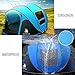 HUI LINGYANG Outdoor Instant 4-Person Pop Up Dome Tent - Easy, Automatic Setup -Ideal Shelter for Casual Family Camping Hiking, Blue