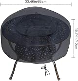 Peralng Waterproof Fire Pit Cover 85x40cm Heavy Duty Oxford Fabric view 4