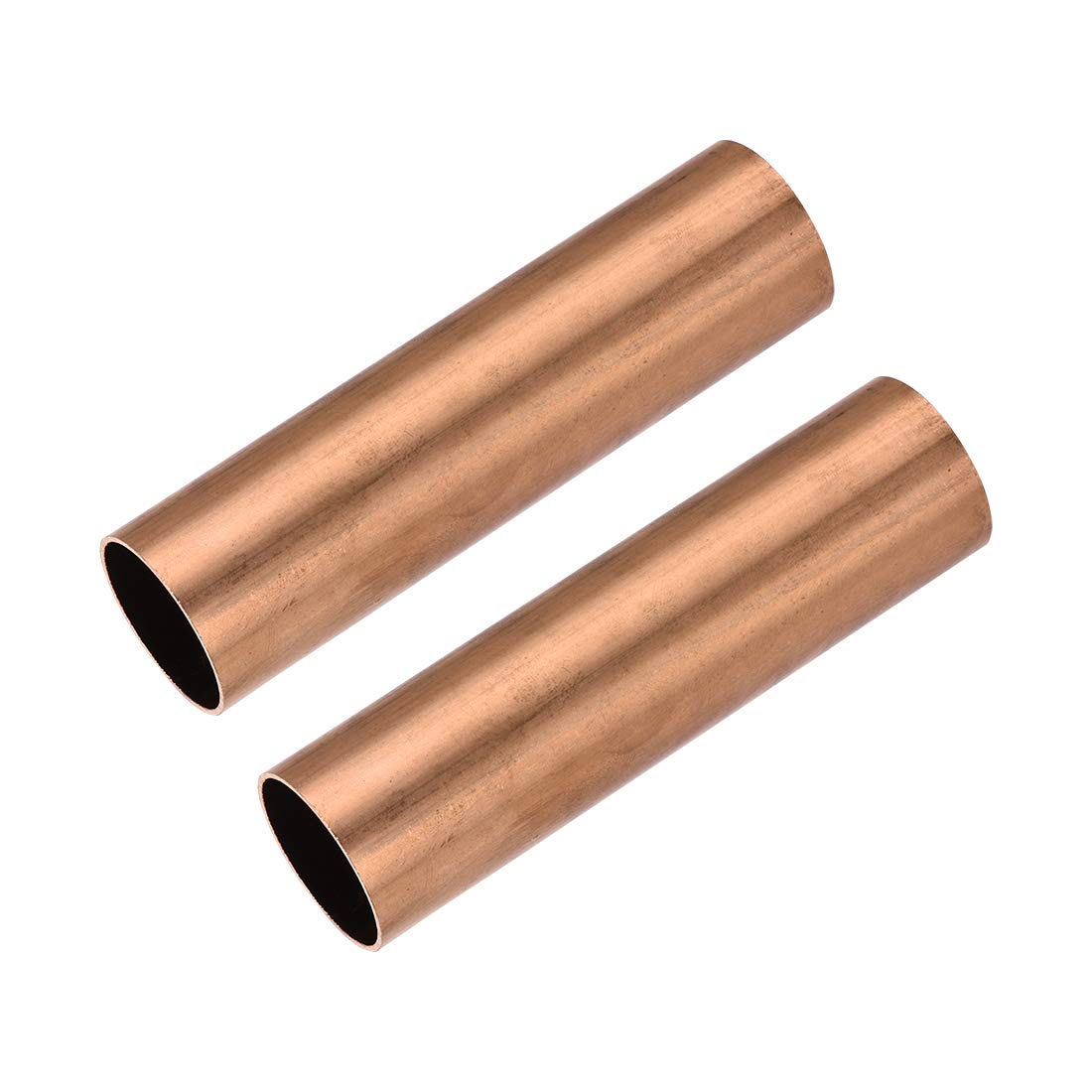 uxcell Copper Round Tube, 27mm OD 1mm Wall Thickness 100mm Length Straight Pipe Tubing 2 Pcs
