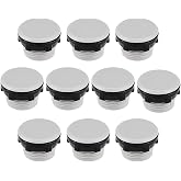 uxcell 10Pcs 22mm Black Gray Plastic Push Button Switch Hole Panel Plug