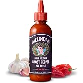 Melinda's Ghost Pepper Hot Sauce - Extra Spicy Hot Sauce - 10oz 1pk | Ghost Hot Sauce Made With Ghost Peppers (Bhut Jolokia), Habanero Pepper, Garlic, Lime Juice in Convenient Squeeze Bottle