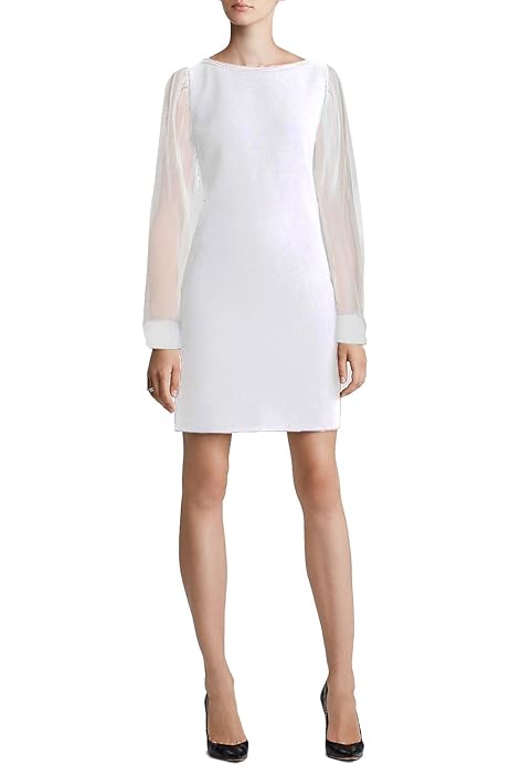 tahari white dress