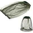 Mosquito Head Net Mesh with Extra Fine Holes Protective Cover Insect Bug Bee Mosquito Gnats,Face Netting for Any Outdoor Lover Camping/Hiking/Fishing,Fits Most Sizes of Hats
