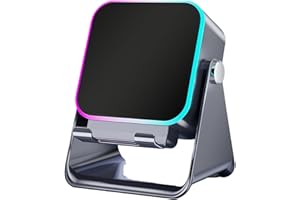 5-in-1 Wireless Induction Bluetooth Speaker with Adjustable Phone Stand, RGB Lights, 360° Rotation, HD Surround Sound, for iP