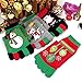 Ayliss 4/8 Pair Womens Five Toes Christmas Socks Winter Warm Stretchy Crew Socks,4 Pairs
