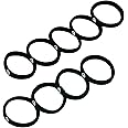 Gimme Beauty - Any Fit No Damage Hair Ties - Black Onyx - Seamless Microfiber Hair Elastic - Hair Accessories With All Day Hold - No Snagging, Dents, or Breakage Hair Tie Pack (9 Count)
