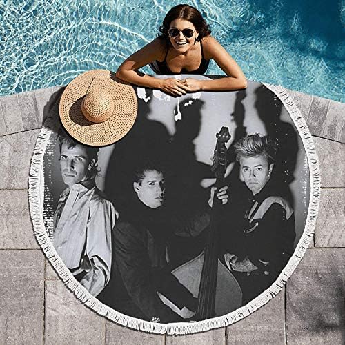Tablecloth Round Bath Beach Towel Blanket 60 inch Large Thick Printed Design Non-Slip Bath Mat Carpet Round Beach Towel Blanket Soft Super Water Absorbent