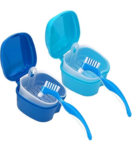 Denture Cleaning Case Dental Retainer Container Soaking - View #5