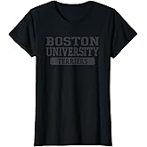Boston Terriers Black Tonal Stacked - Boston U T-Shirt