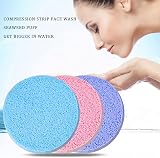 Yafe 48 Pcs Compressed Facial Sponges 3.3in 0.3in Color Assortment Pink view 6
