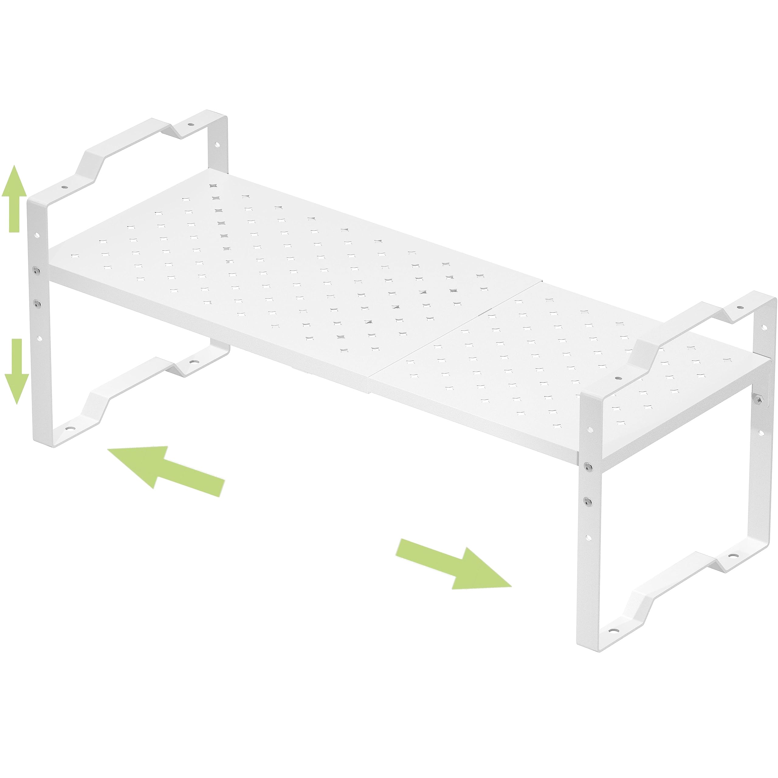 Photo 1 of Jojocross Expandable Shelf for Cabinet Organizer Adjustable Stackable Spice Rack at Kitchen and Bathroom More, (1 Pack/White, Medium)