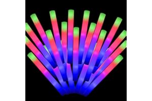 Blu7ive 49PCS Foam Glow Sticks Bulk,LED Foam Sticks 3 Modes Flashing Glow in the Dark Light up Party Favors Supplies for Birthday, Wedding, Raves, Concert