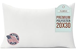 Pillowflex Premium Polyester Throw Pillow Insert - 20x30 - Ultra Soft Large Rectangle Throw Pillow, Couch Sham, Lumbar, Back, Sofa - Machine Washable - Decorative Accent Form - 1 Soft Pillow