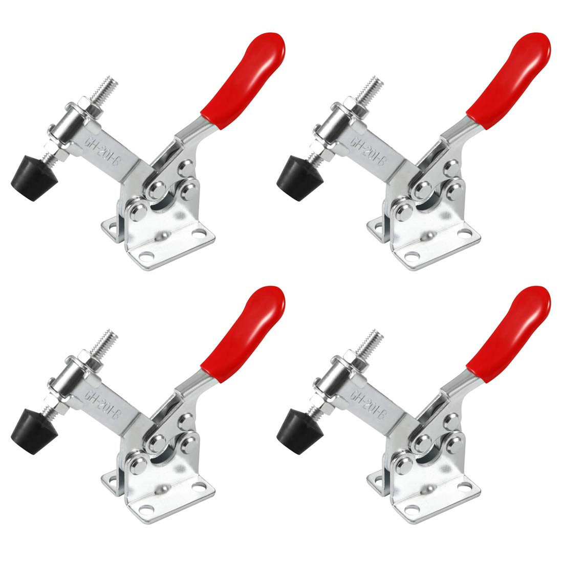 Saim Toggle Clamp Holding Capacity Vertical Quick Release Hand Tool Hold-Down Clamp (4 Pcs, 201B 90Kg 198 Lbs)