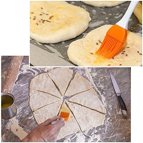 Silicone Gril Brush-Issachar Basting Pastry Oil Brush,2 Recipe eBooks, Good for Grilling Turkey Baster and Barbecue Utensil, Set of 2