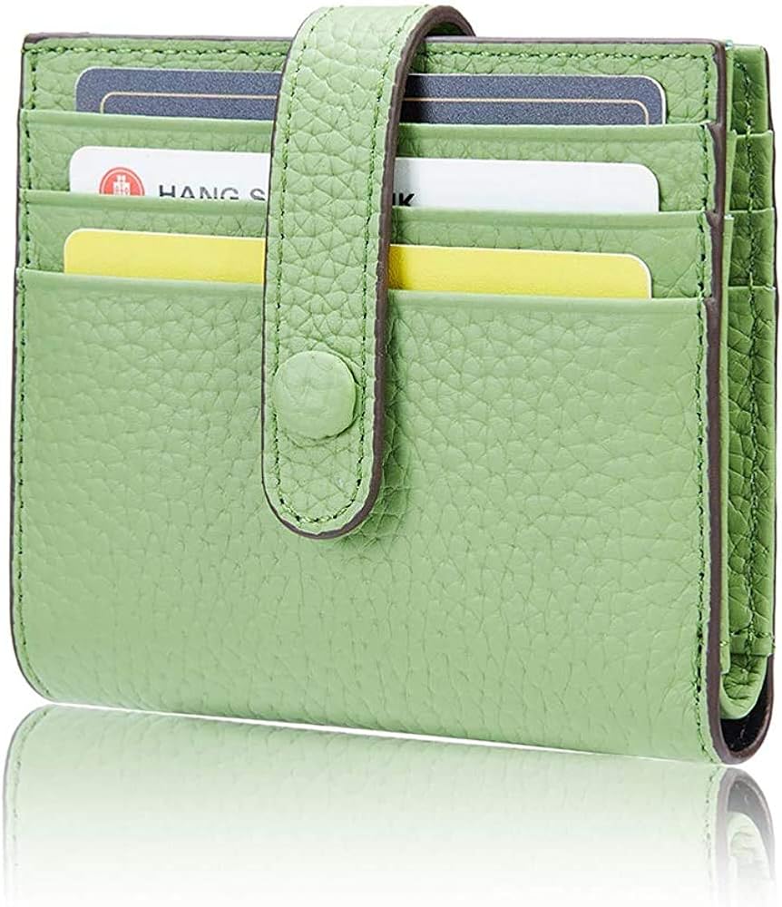 Leather Credit Card Wallet for Women RFID Blocking Slim Wallet Card Cases Wallets