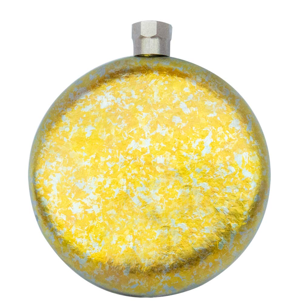 TiTo Titanium Hip Flask Wine with Screw Cap for Outdoor Hiking Flagon Camping Picnic Pocket Whiskey Wine Tea Cup Mug Sake Set (Golden)