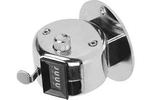 Hand Tally Counter, Stainless Steel 4-Digit Manual Counting Tool, 0-9999 Manual Counter for Workshop Recording, Goods Countin