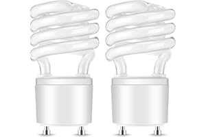 Honoson 2 Pcs 13W T3 Spiral GU24 CFL LED Light Bulb, 2700k Warm White Fluorescent Light Bulbs, Energy Efficient 900lm Twist Bulbs