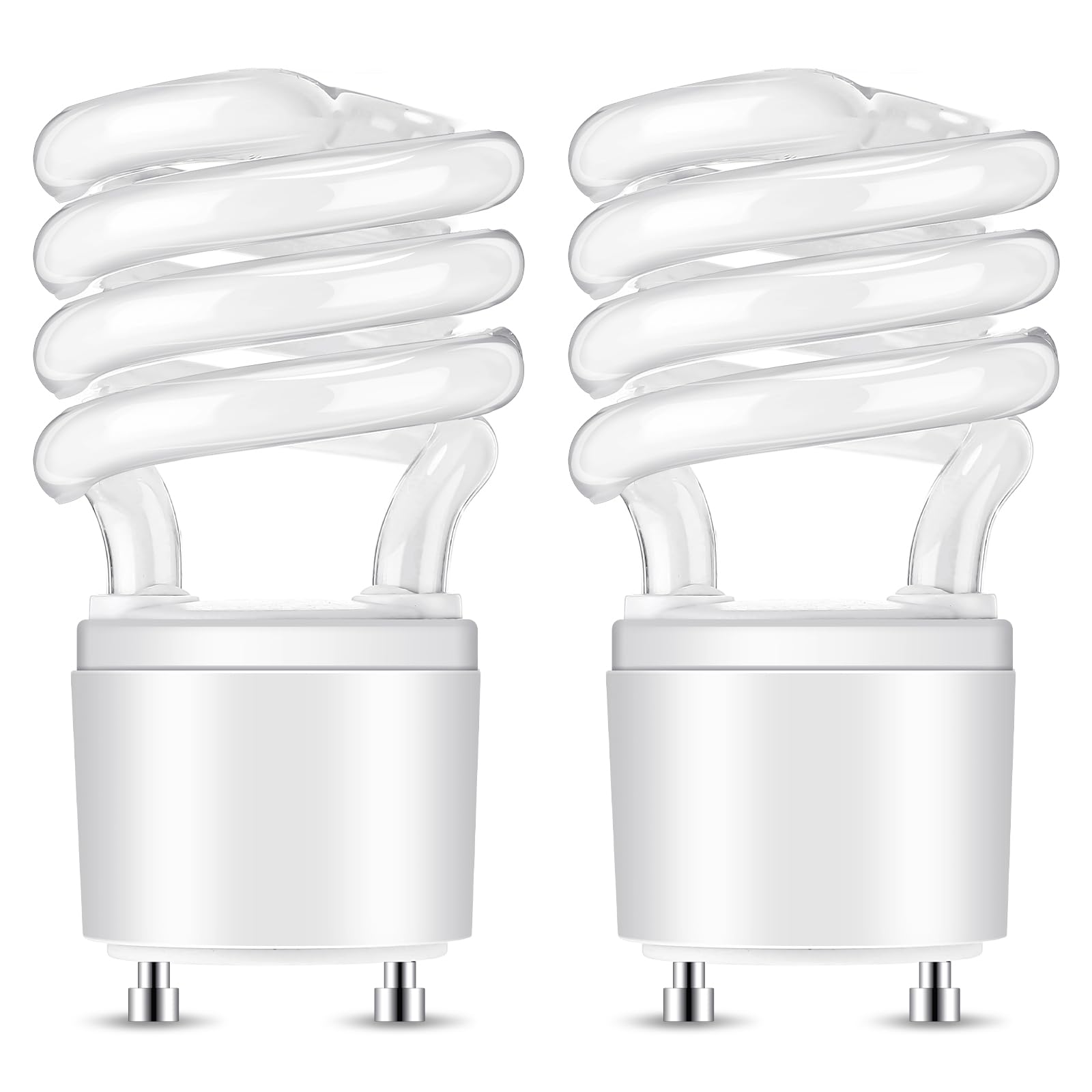 Photo 1 of Honoson 2 Pcs 13W T3 Spiral GU24 CFL LED Light Bulb, 2700k Warm White Fluorescent Light Bulbs, Energy Efficient 900lm Twist Bulbs