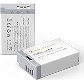 K&F CONCEPT 2-Pack LP-E17 Battery with USB C Fast Charging Compatible with Canon EOS R10, R8, R50, Powershot V1, Rebel T8i, T