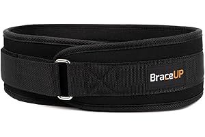 BraceUP Weight Lifting Belt for Men and Women – 10 cm Wide Weight Belt, for Weightlifting, Squat, Deadlift, Power Lifting, Gy