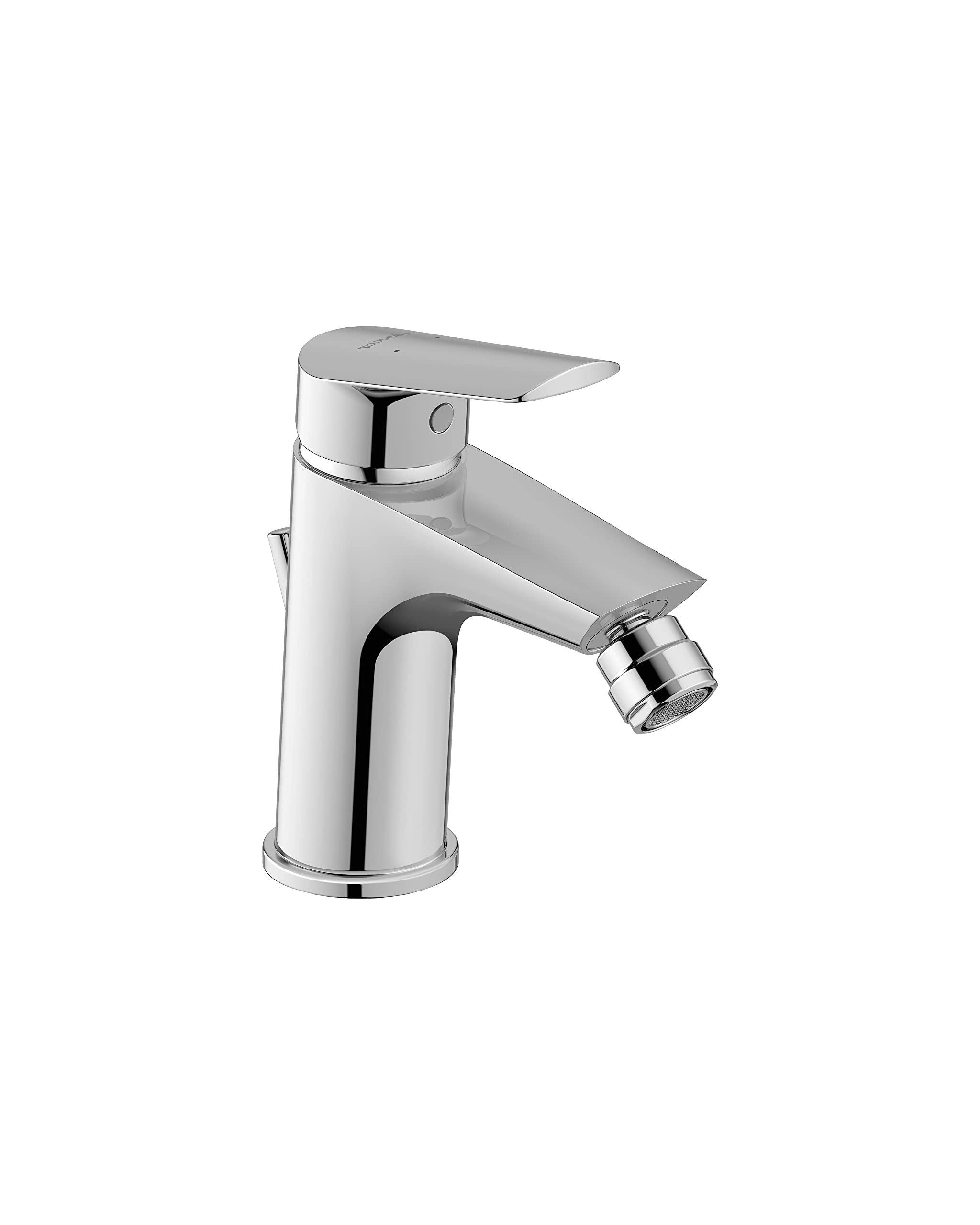 Duravit No.1 Bidet Mixer (spout Height 75 mm), Bidet Mixer with Draw bar Drain Set, Chrome