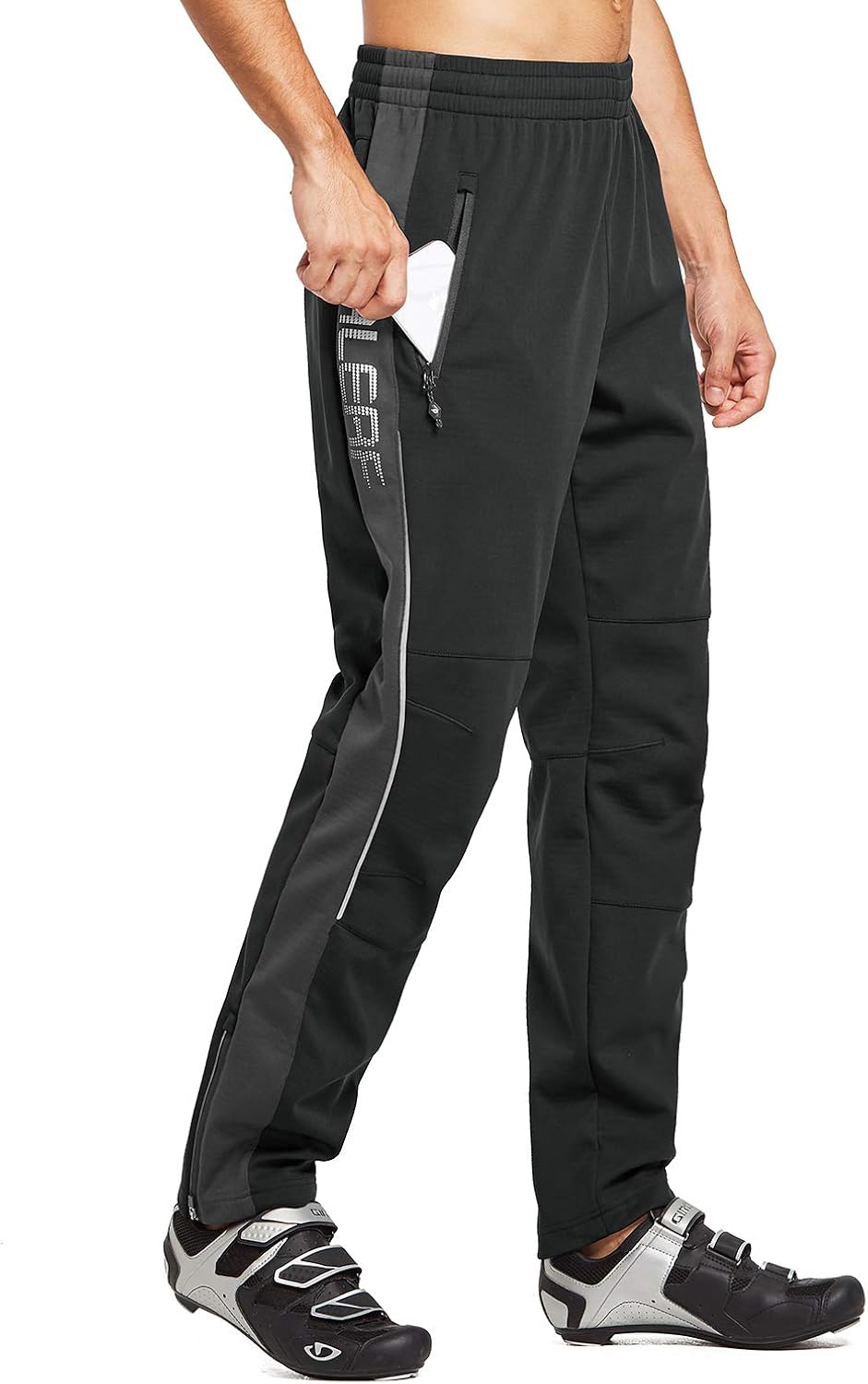 BALEAF Men's Fleece Athletic Sweatpants Running Pants Cycling Windproof