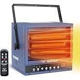 TEMPWARE 7500Watt Electric Garage Heater, Digital Ceiling Mount Fan-Forced Shop Heater with Full-Function Remote, 240-Volt Ha