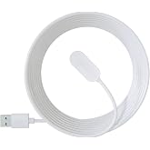 Arlo Indoor Magnetic Charging Cable - Arlo Certified Accessory - 8 ft, Works with Arlo Pro 5S 2K, Pro 4, Pro 3, Pro 4 XL, Ultra 2, Ultra, Ultra 2 XL, Go 2 and Floodlight Cameras, White - VMA5000C