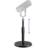 FIFINE BS1 Heavy-Duty Adjustable Desktop Mic Stand for Recording Streaming | Table Mic Stand, 5/8" to 3/8" Screw Adapter, Height Adjustable, for Gaming Recording Streaming