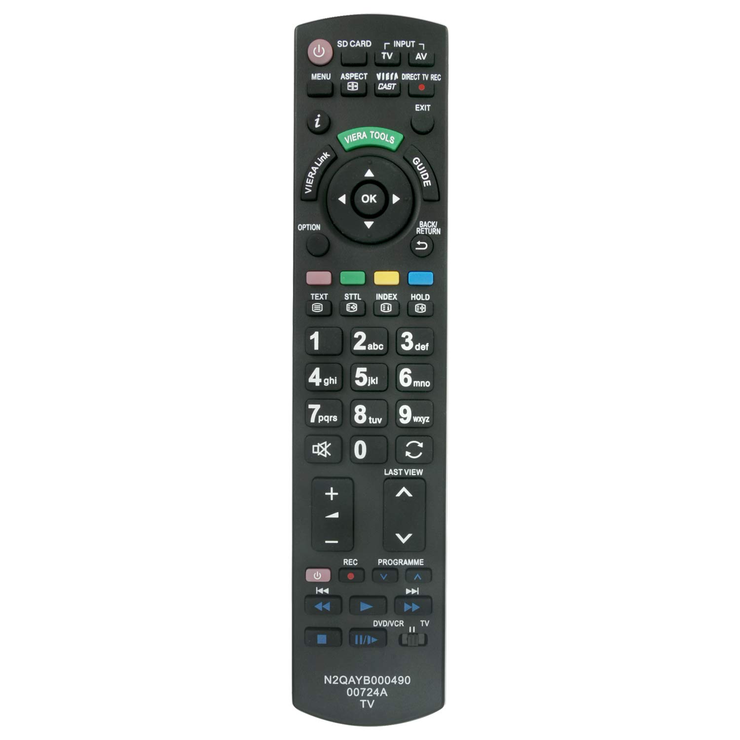 VINABTY N2QAYB000490 Remote Control replacement fit for Panasonic Plasma TV Viera Txpf42g20s Txpf46g20s Txpf50g20s TX-P42G20 TX-P42VT20 TX-P65VT20 TX-P50G20E TX-P50G20 TX-P42G20E sub N2QAYB000489