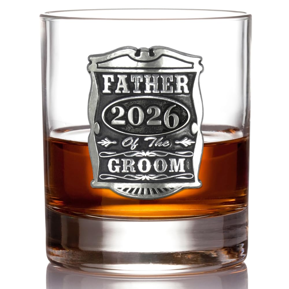 English Pewter Company 11oz Father of The Groom Tumbler Whisky Glass Personalised with Your Year – Perfect Wedding Party Gifts for Your Groomsmen – Gift Box [WD006]