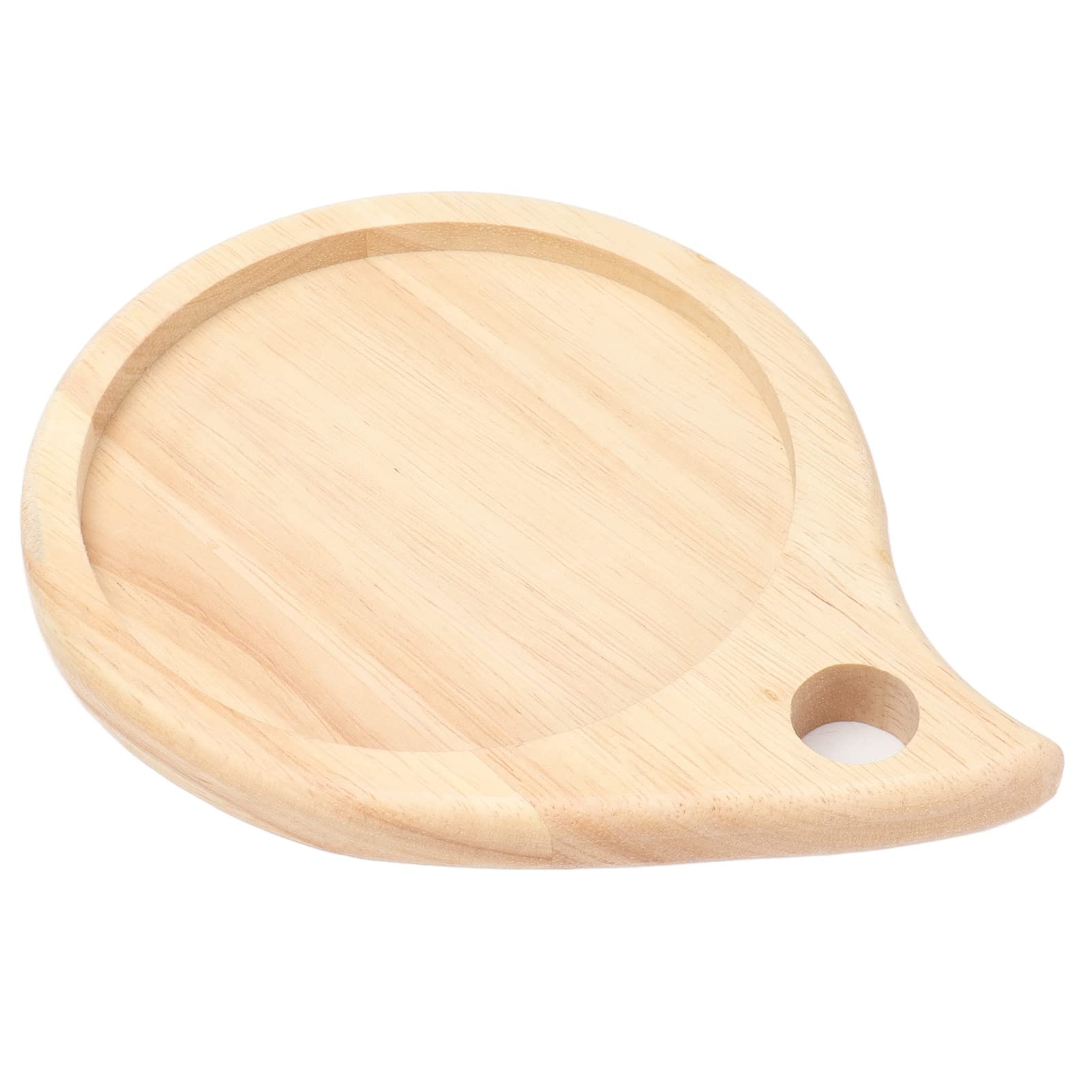 jerss Wood Cutting Board Chopping Board Fruit Plate Small Cutting Board Dinner Plate Wooden Cutting Board Rubber Wood Outdoor Camping Round for Snack Dish Plate Outside Mini Cutting