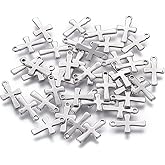 Beadthoven Tiny Stainless Steel Charms Pendants Bulk, Small Mini Metal Stamping Blank Tag Charms Pendants Tiny Jewelry Charms Accessories for Bracelet Necklace Earrings Chain Jewelry Making Findings