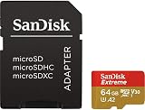 SanDisk Extreme 64GB microSDXC Card A2 U3 V30 160MB/s for Action Cameras