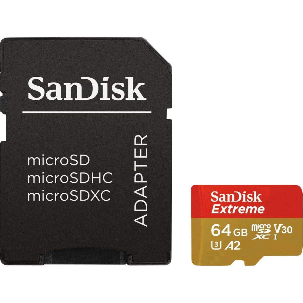 SanDisk Extreme 64 GB microSDXC Memory Card for Action Cameras and Drones with A2 App Performance up to 160 MB/s, Class 10, U3, V30 — image 1