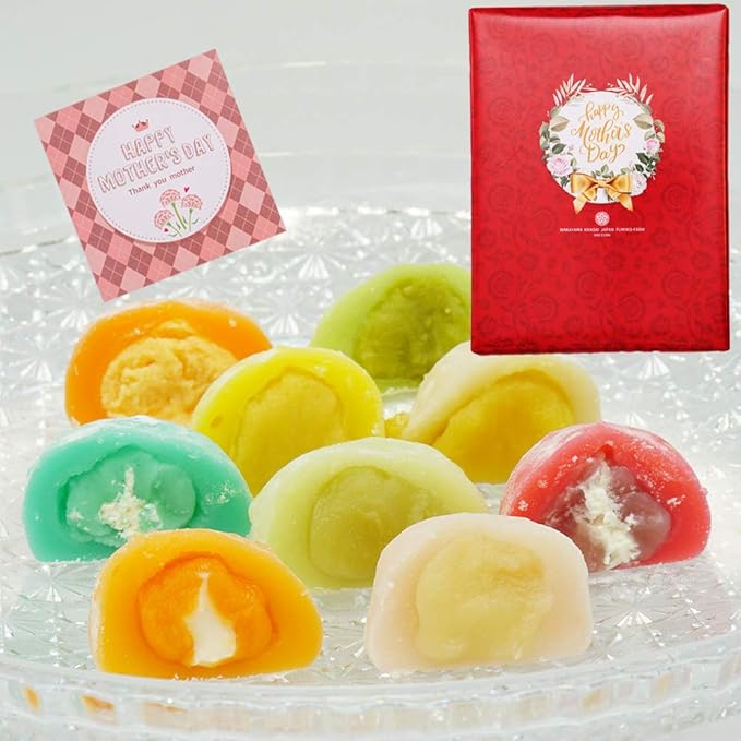 Amazon ふみこ農園 母の日 ギフト 彩り大福 洋風和菓子セット 羽二重もち米 9種類の餡やクリームで彩った お洒落なスイーツ 賞味期限 冷凍180日 解凍後3日間 母の日専用包装 メッセージカード付 Haha21 ふみこ農園 和菓子ギフト 通販
