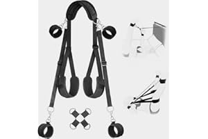 Neck to Wrist Bondage Restraints Set Leg Spreader Bar for Couples Sex Things Accessories for Adults Couples Kinky Sex Resista
