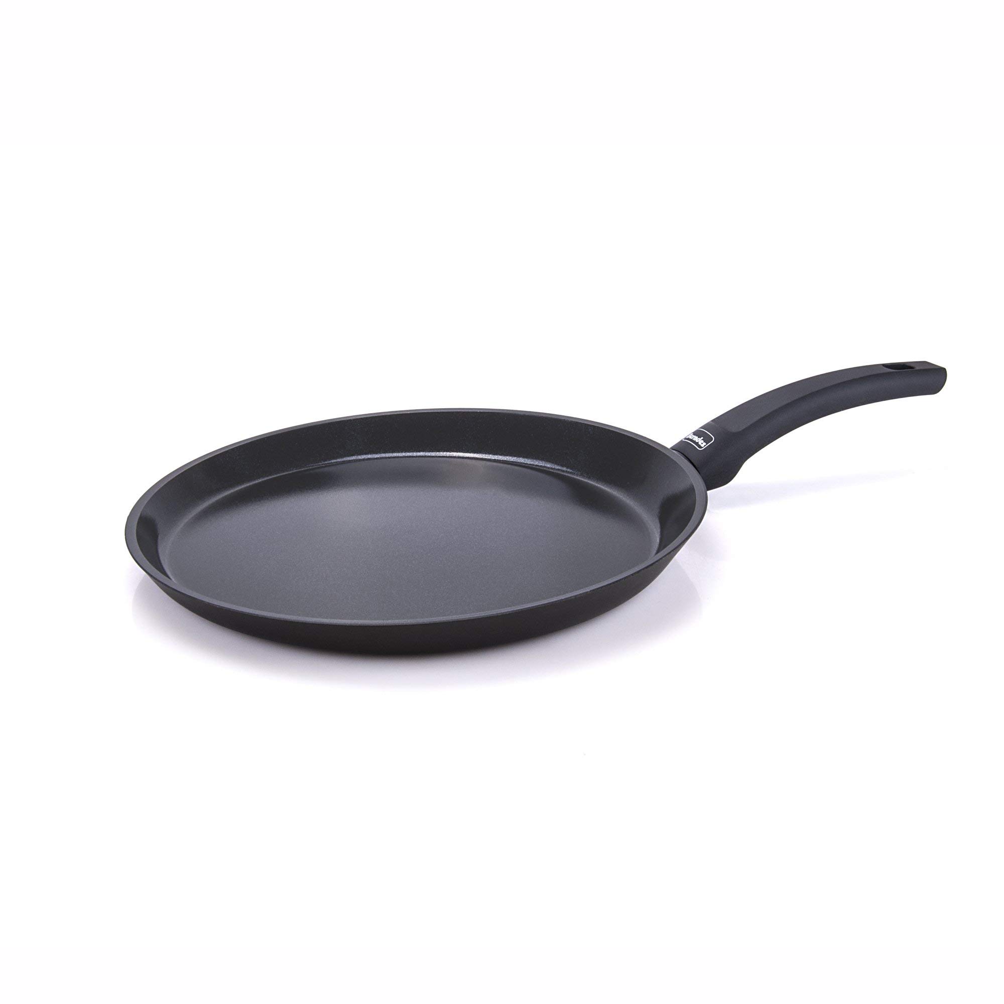 Berndes 011289 Flat Rim Pan for Crepes and More 28 cm Suitable for Induction Cookers Aluminium Black Non-Stick 49 x 30 x 9.5 cm