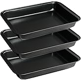 FISDEN Set of 3 Rectangular Cake Pan, Non-Stick Baking Pan for Oven, 9 x 13 Inch Deep Cookie Sheet Tray, BPA Free Bakeware for Brownie Lasagna Casserole Bread