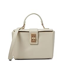 Anne Klein Convertible Box Bag with AK Enamel Turn