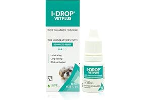 I-DROP VET PLUS: Pet Eye Drops for Dogs | Lubricate Acute/Seasonal Dry Eyes | Superior Comfort | Long-lasting Relief | Fewer 